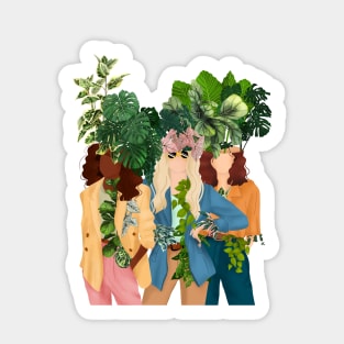 Plant Heads, Girls Illustration 14 Sticker